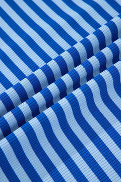 Striped Round Neck Cap Sleeve Slim Fit T Shirt