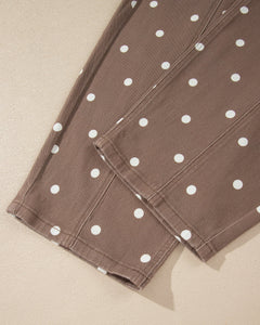 Dallas Polka Dot Print Barrel Jeans