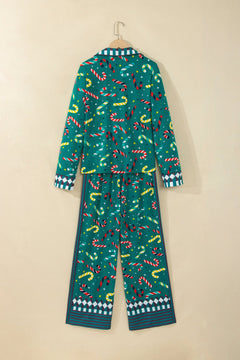 Christmas Candy Cane Top & Pants Pajama Set
