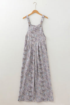 Camouflage Corded Knit Sleeveless Jumpsuit