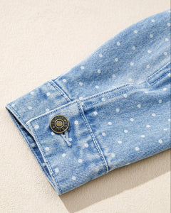 Polka Dot Denim Jacket