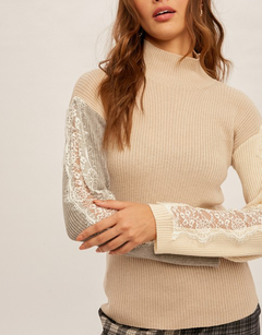 Lottie Lace Sleeve Sweater