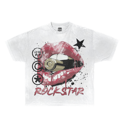 Rockstar Streetwear White Cotton Tee Casual Wardrobe Essential True To Size For Confident Everyday Style